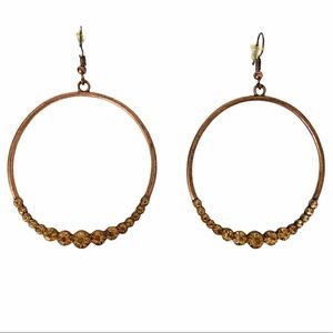 Bronze Circle Hook Earrings
